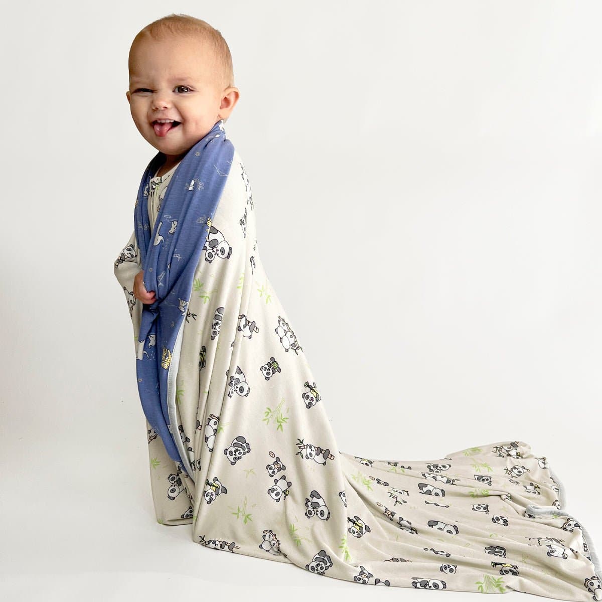 Panda Bamboo Convertible Footie - HoneyBug 