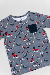 AT THE RINK DREAM POCKET TEE - HoneyBug 