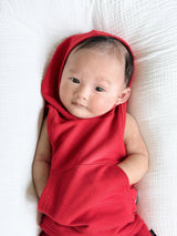 BAMBOO HOODIE TANK- Red - HoneyBug 