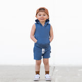 BAMBOO HOODIE TANK- Arctic - HoneyBug 