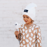 BAMBOO CUFF BEANIE- White - HoneyBug 