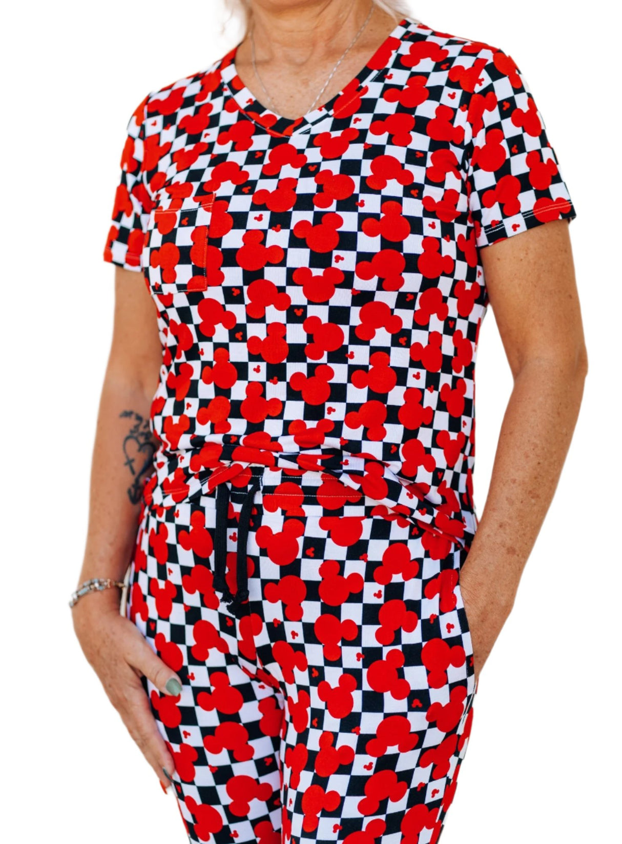 MAMA V-NECK- Roo Magic (Red) - HoneyBug 