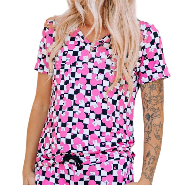 MAMA V-NECK- Millie Magic (Pink) - HoneyBug 