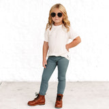 BAMBOO RIB LEGGINGS- Slate - HoneyBug 