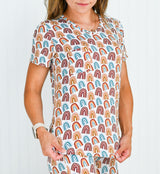 MAMA V-NECK- Neutral Rainbow - HoneyBug 