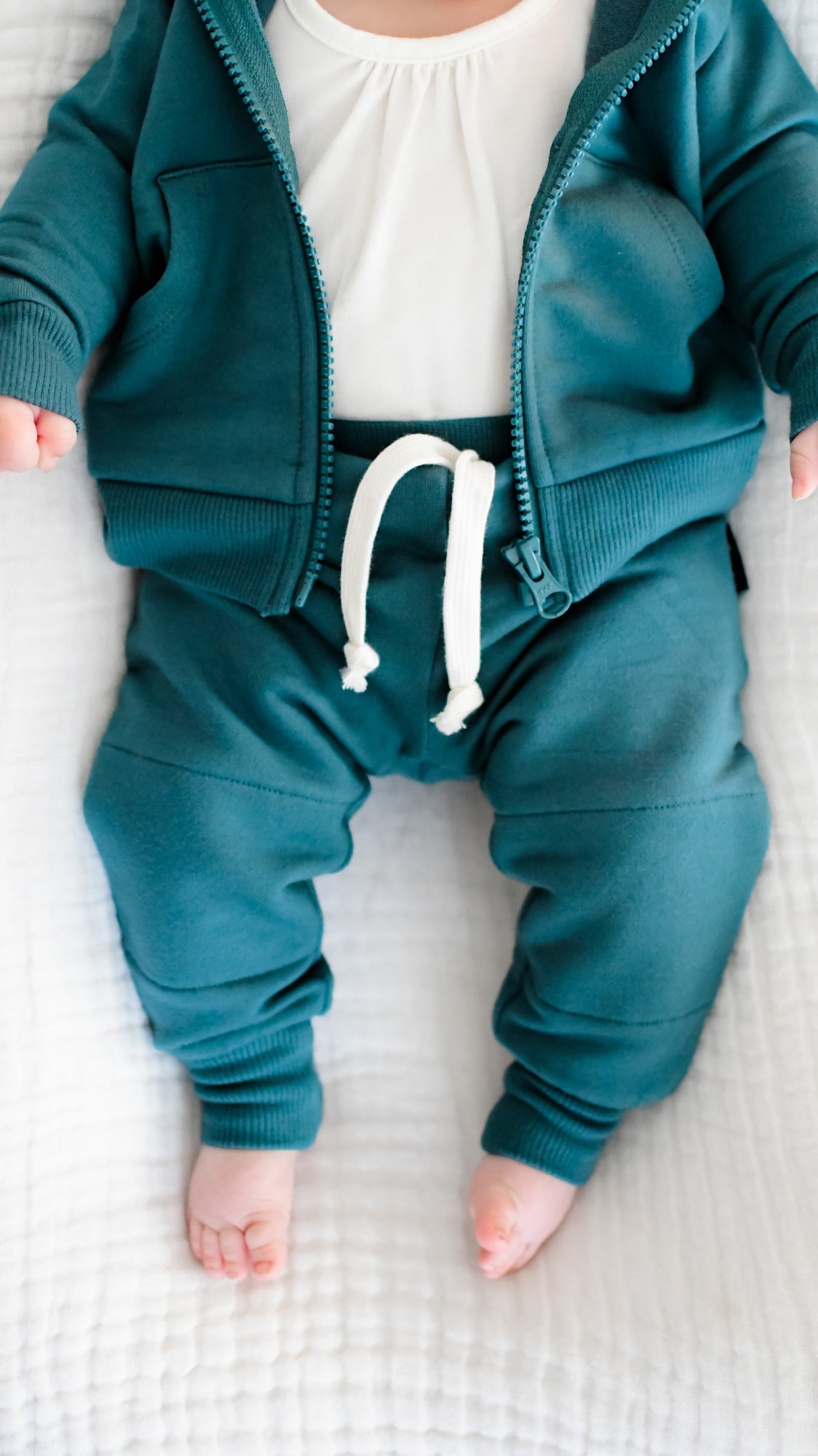 JOGGERS- Peacock Bamboo French Terry - HoneyBug 