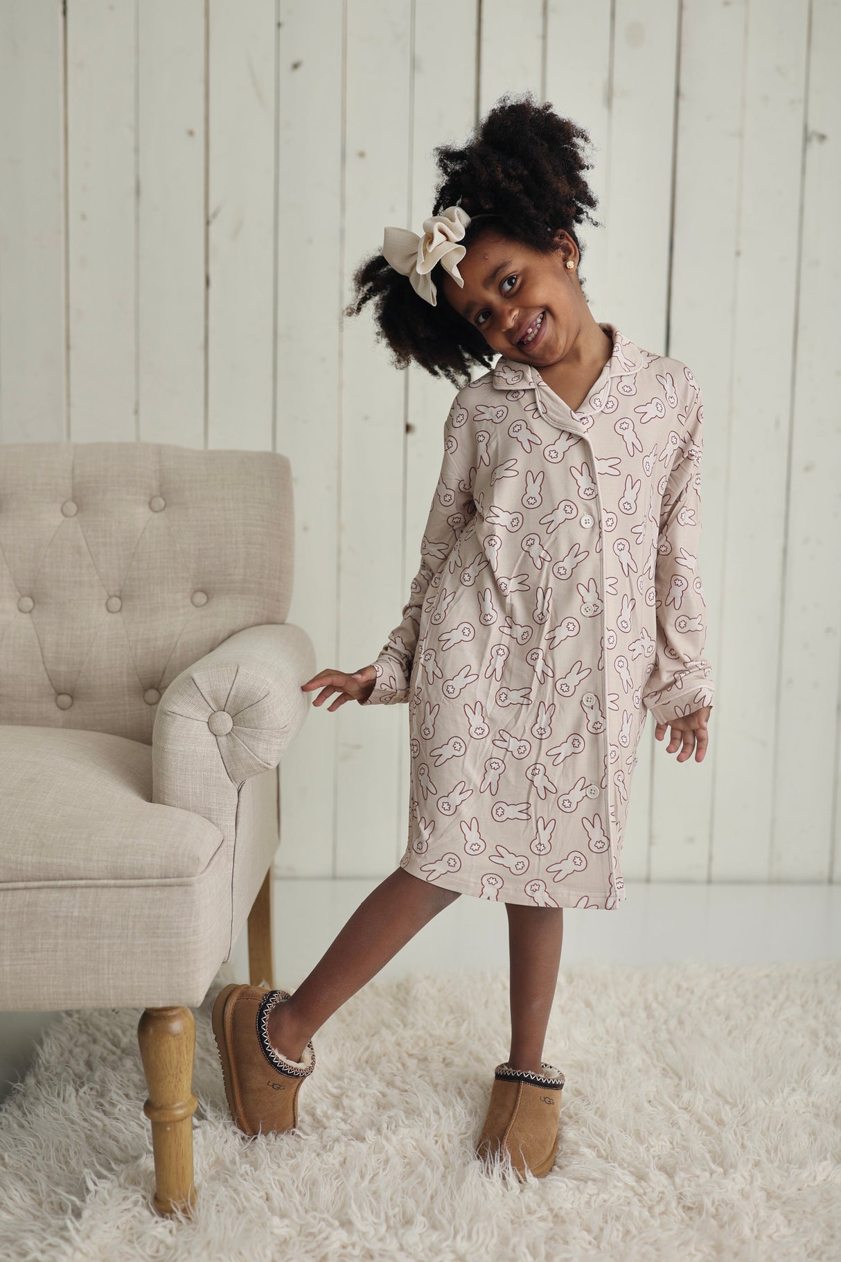 BUNNY TAILS GIRL'S DREAM GOWN - HoneyBug 