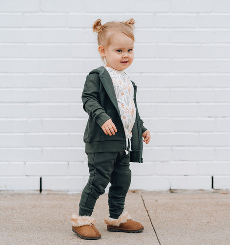 JOGGERS- Moss Bamboo French Terry - HoneyBug 