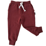 JOGGERS- Oxblood Bamboo French Terry - HoneyBug 
