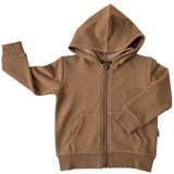 ZIP HOODIE- Mocha Bamboo French Terry - HoneyBug 
