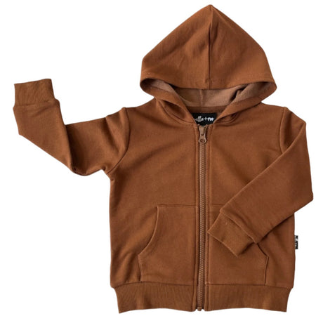 ZIP HOODIE- Bark Bamboo French Terry - HoneyBug 