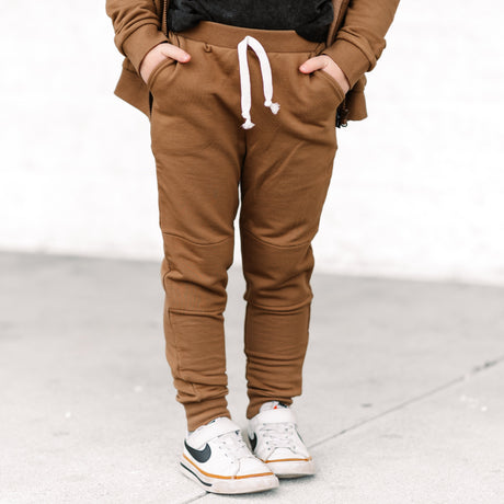 JOGGERS- Mocha Bamboo French Terry - HoneyBug 