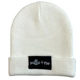 BAMBOO CUFF BEANIE- White - HoneyBug 