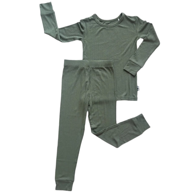 LONG SLEEVE 2 PIECE SETS- Moss Ribbed - HoneyBug 