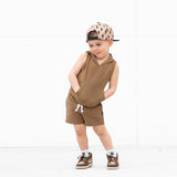 BAMBOO HOODIE TANK- Mocha - HoneyBug 