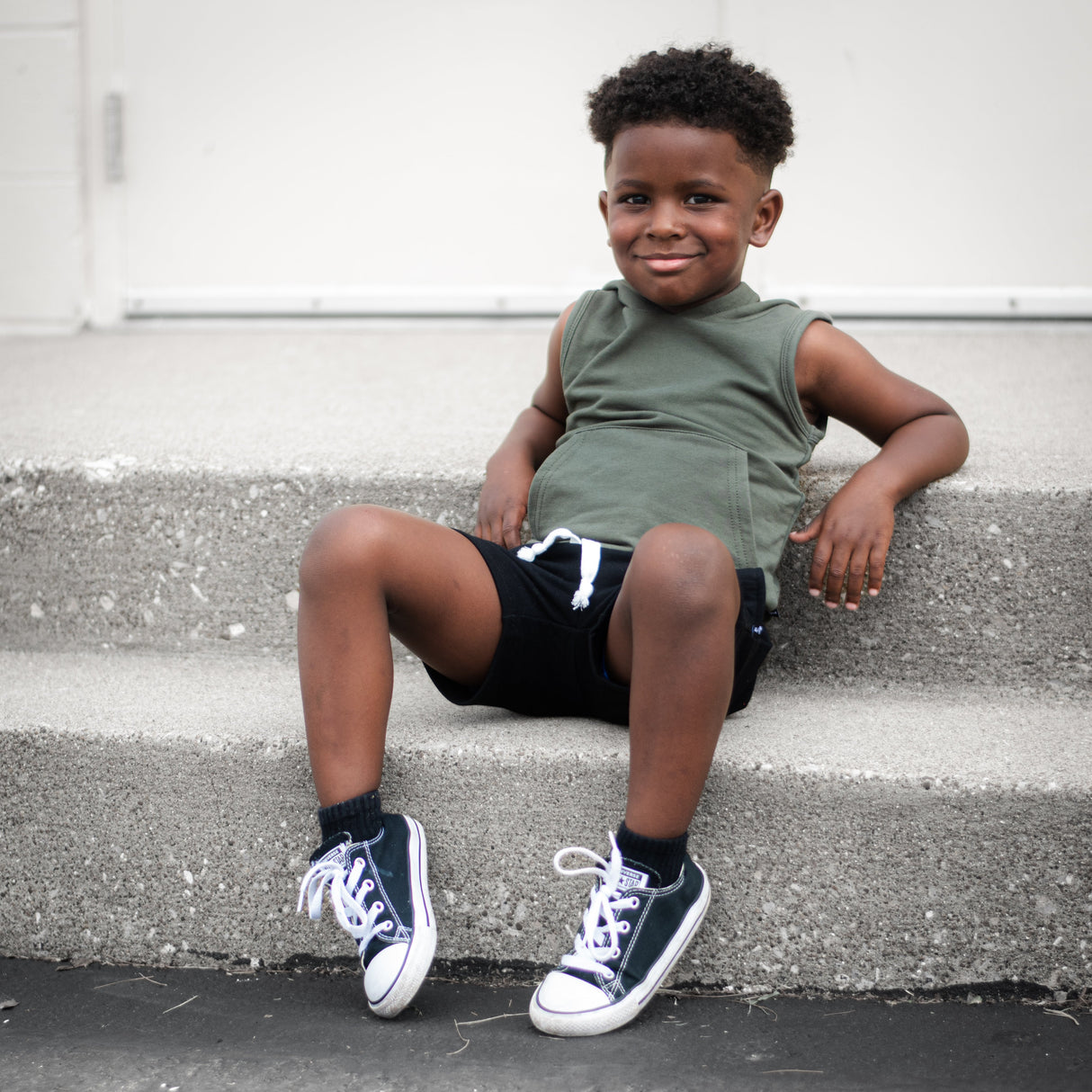 BAMBOO HOODIE TANK- Moss - HoneyBug 