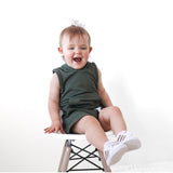 BAMBOO HOODIE TANK- Moss - HoneyBug 