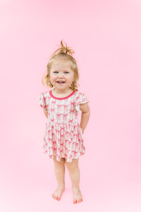 BOW CUTE DREAM BODYSUIT DRESS - HoneyBug 