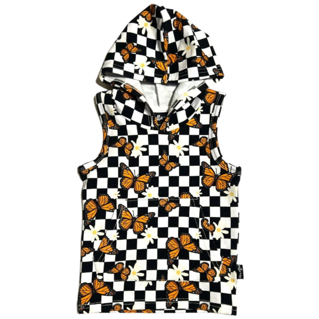 BAMBOO HOODIE TANK- Butterflies - HoneyBug 
