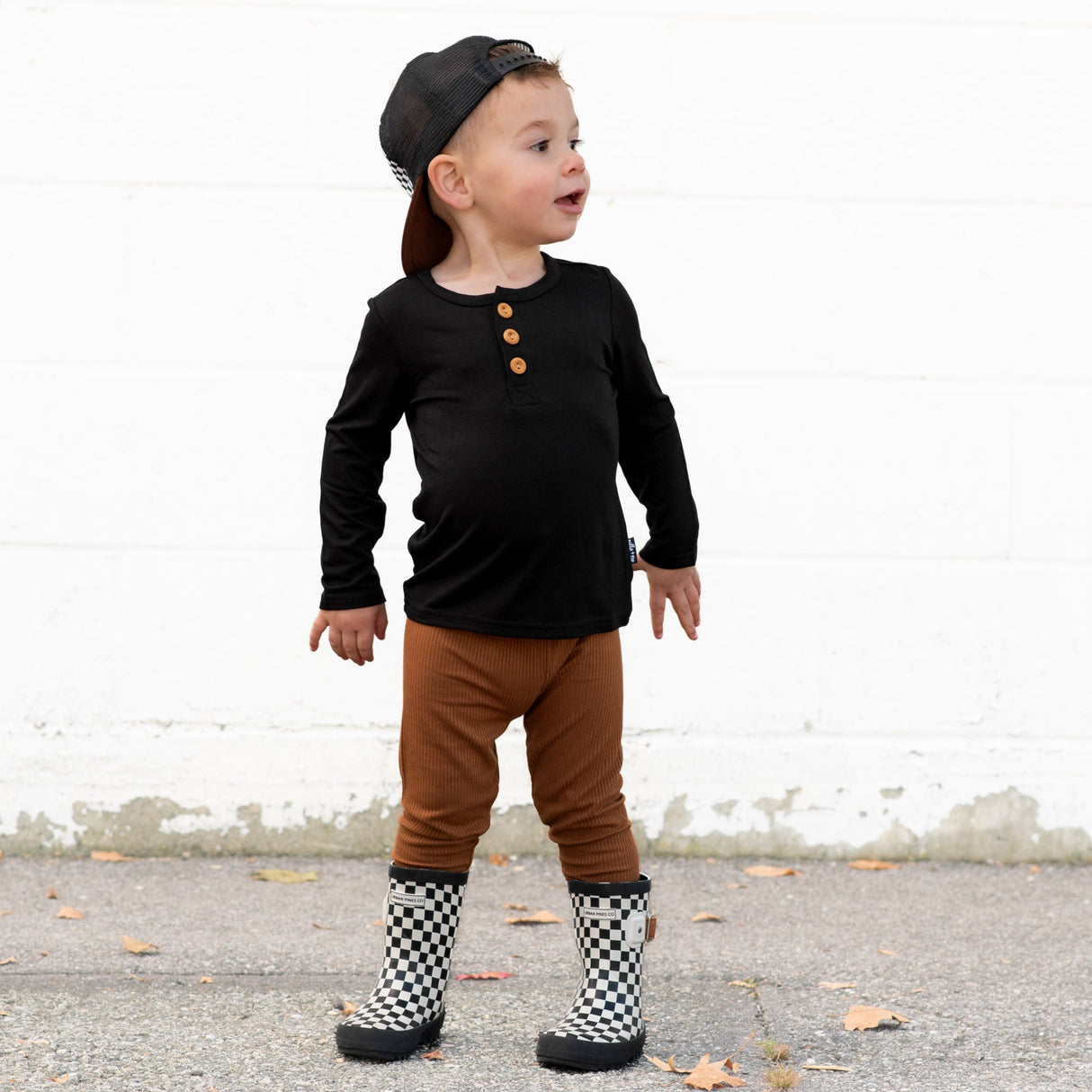 HENLEY LONG SLEEVE- Midnight - HoneyBug 