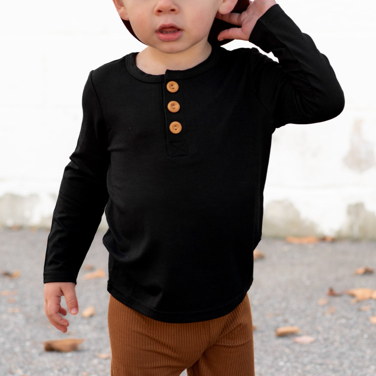HENLEY LONG SLEEVE- Midnight - HoneyBug 