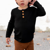HENLEY LONG SLEEVE- Midnight - HoneyBug 