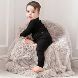 LONG SLEEVE 2 PIECE SETS- Midnight Ribbed - HoneyBug 