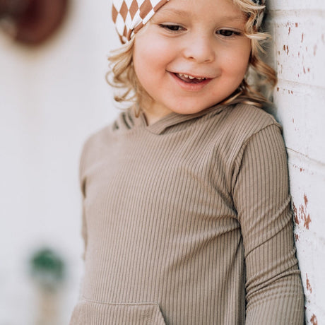 LONG SLEEVE HOODIE- Mushroom - HoneyBug 