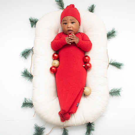 BAMBOO KNOTTED GOWN- Red - HoneyBug 