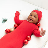 BAMBOO KNOTTED GOWN- Red - HoneyBug 