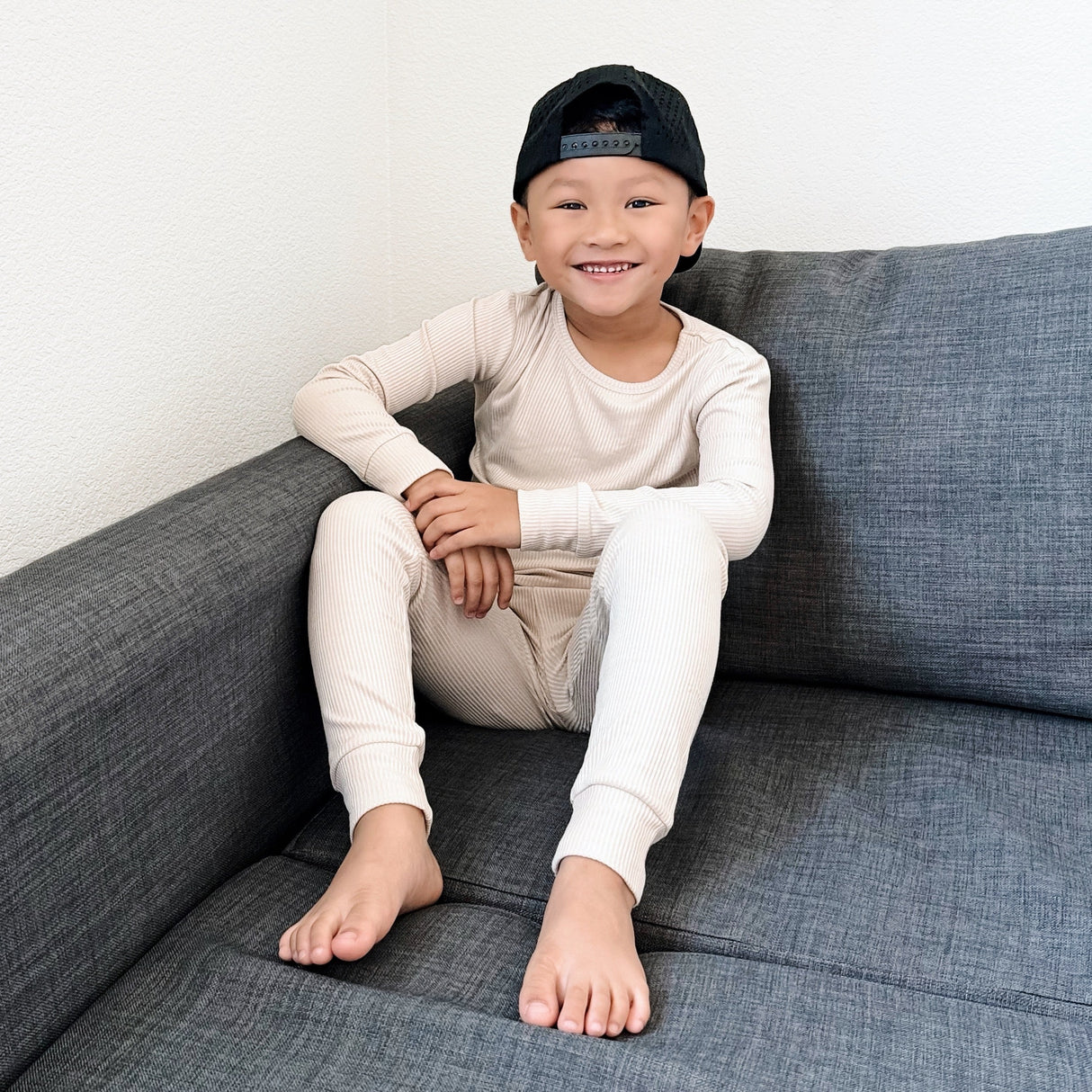 LONG SLEEVE 2 PIECE SETS- Clay Ribbed - HoneyBug 