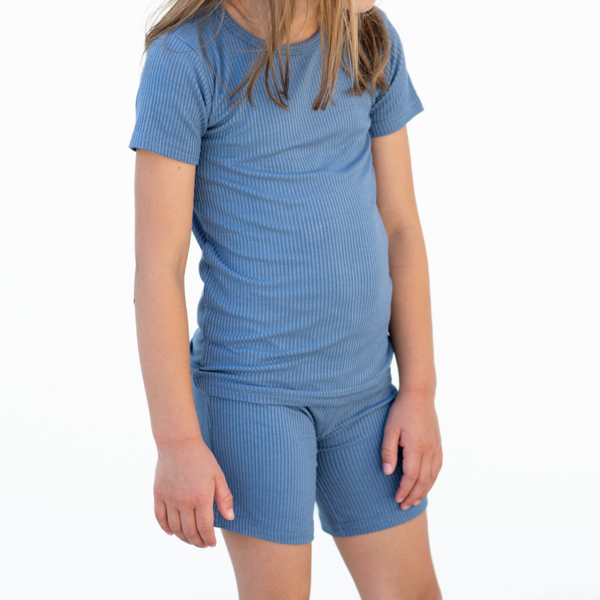 TWO PIECE SHORTIE SET- Arctic Ribbed - HoneyBug 