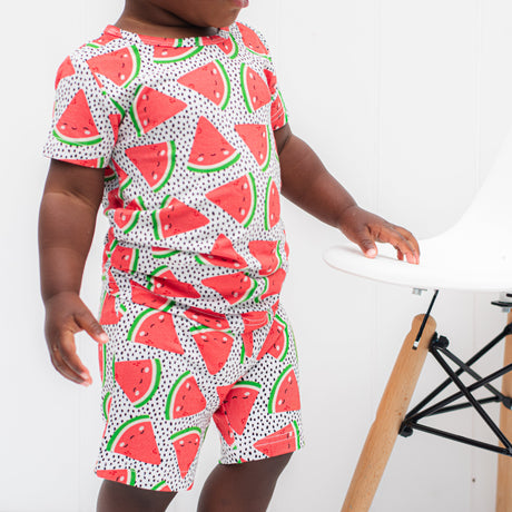 TWO PIECE SHORTIE SET- Kawaii Watermelon - HoneyBug 
