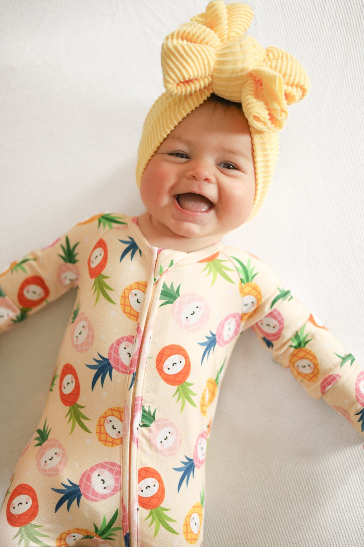ZIP ROMPER - Kawaii Pineapple - HoneyBug 