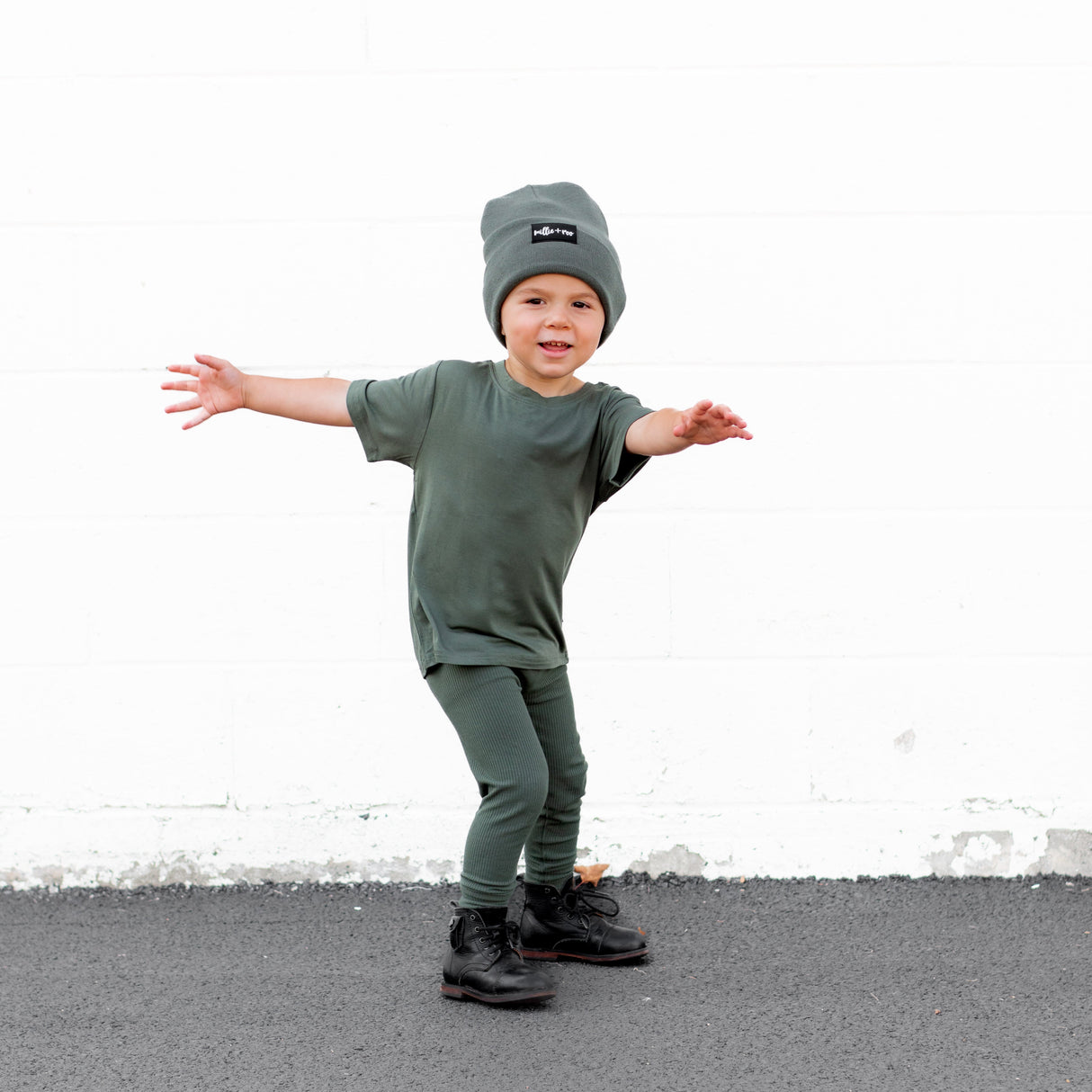 BAMBOO RIB LEGGINGS- Moss - HoneyBug 