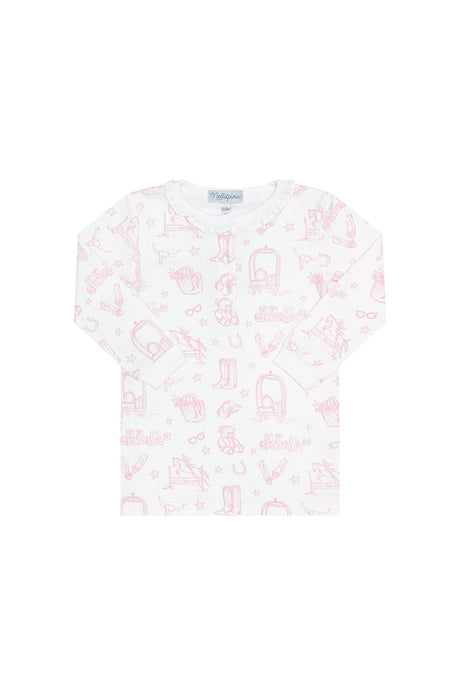 Pink Lone Star Toile Pajamas - HoneyBug 