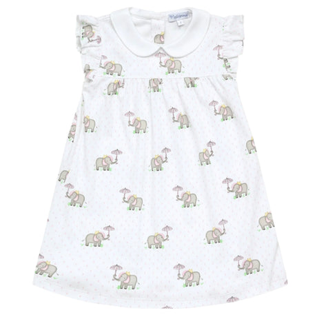 Pink Elephant Ruffle Playtime Dress - HoneyBug 
