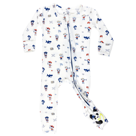 Pirate Bamboo Convertible Footie - HoneyBug 