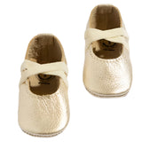 Platinum Ballet Slipper Baby Shoe - HoneyBug 