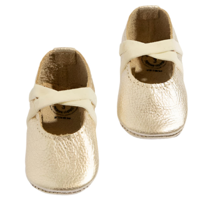 Platinum Ballet Slipper Baby Shoe - HoneyBug 