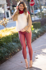 Popstar Mamacita Leather Maternity Leggings - HoneyBug 