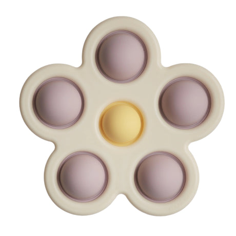 Flower Press Toy - Soft Lilac/Daffodil/Ivory - HoneyBug 