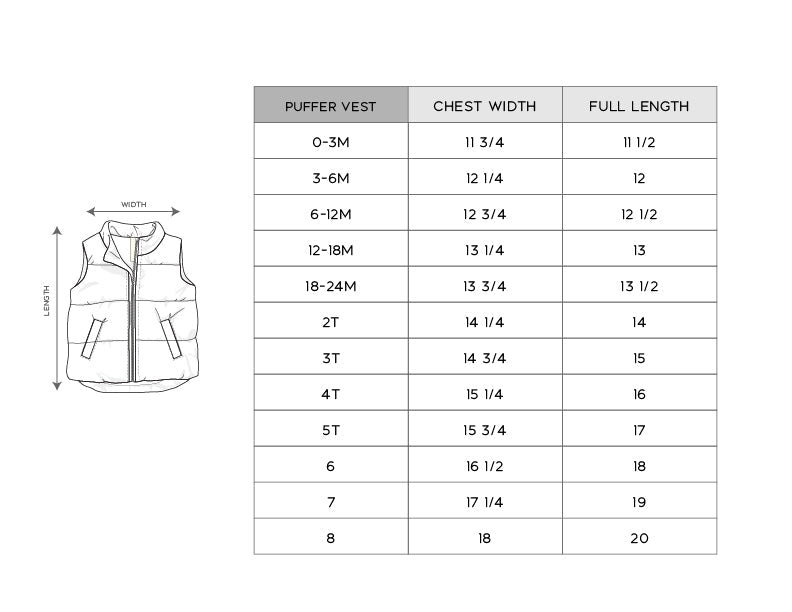 Puffer Vest - HoneyBug 