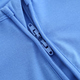 Pure Blue Zippered Baby Romper