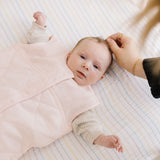 Cotton Muslin Quilted Sleep Bag - Light Pink - HoneyBug 