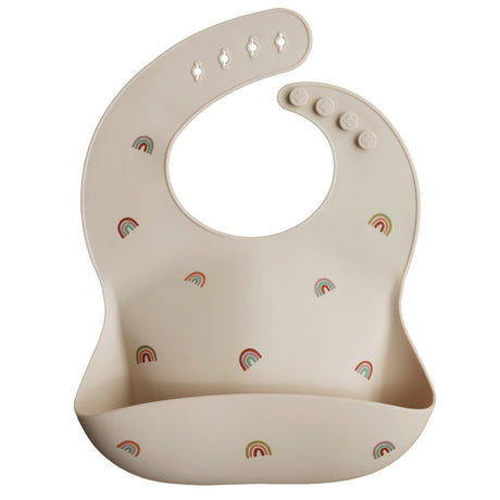 Silicone Baby Bib - Rainbows - HoneyBug 