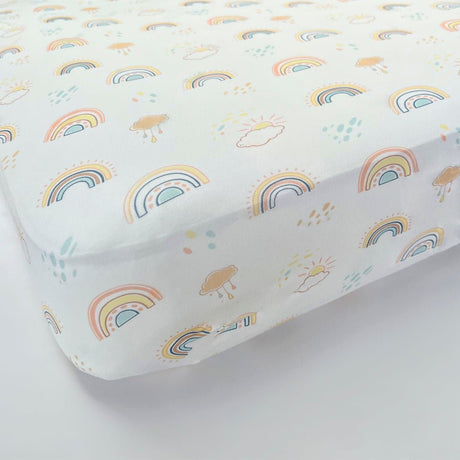 Rainbows Bamboo Changing Pad Cover - HoneyBug 