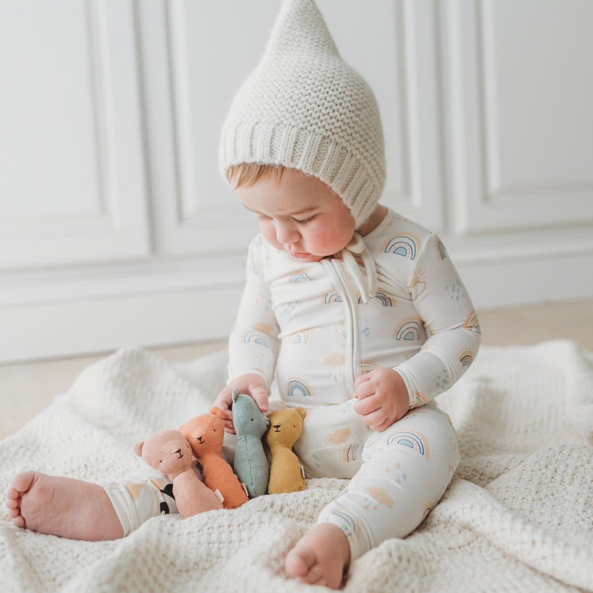 Rainbows Bamboo Convertible Footie - HoneyBug 