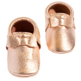 Rose Gold Bow Baby Shoe - HoneyBug 