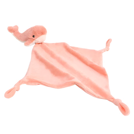 Coral Whale Knotted Security Blankie - HoneyBug 